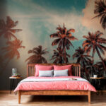 Wall murals Group of palm trees