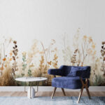 Wall murals Nature's watercolor pattern in autumn hues.