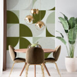 Wall murals Geometric pattern in earthy tones.