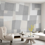 Wall murals Grey and white rectangles