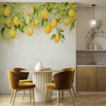 Wall murals Lemon tree branches with fruit.