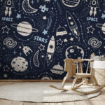 Wall murals Drawing of a moon