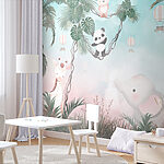 Wall murals Cartoon of a panda