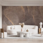 Wall murals Elegant curves on textured backdrop