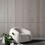 Wall murals Wooden texture with vertical lines.