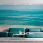 Wall murals Serene brushstrokes depict tranquil sea.