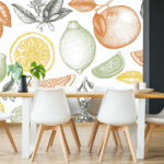 Wall murals Drawing of a lemon