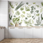 Wall murals Herbs and spices for culinary magic.