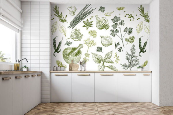 Herbs and spices for culinary magic Wall murals Herbs and spices for culinary magic