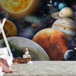 Wall murals Planets and stars in space