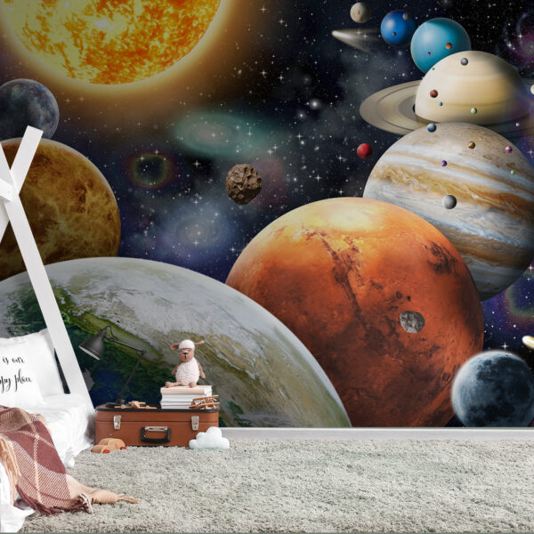 Planets and stars in space Wall murals Planets and stars in space