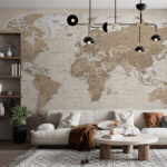 Wall murals Map of the world