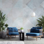 Wall murals Geometric abstract in pale tones.
