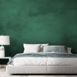 Wall murals Green wall with black specks