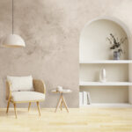 Wall murals White and brown marble