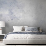 Wall murals Textured blue and white abstract pattern.