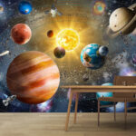 Wall murals Planet earth and the moon