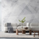 Wall murals White and grey background