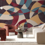 Wall murals Colorful geometric abstract pattern design.