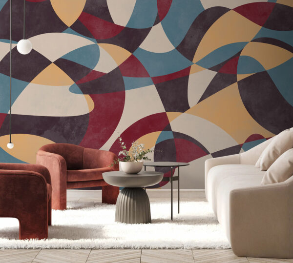 Colorful geometric abstract pattern design Wall murals Colorful geometric abstract pattern design
