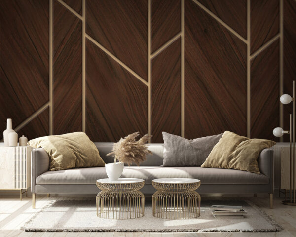 Geometric wooden pattern design tiles Wall murals Geometric wooden pattern design tiles