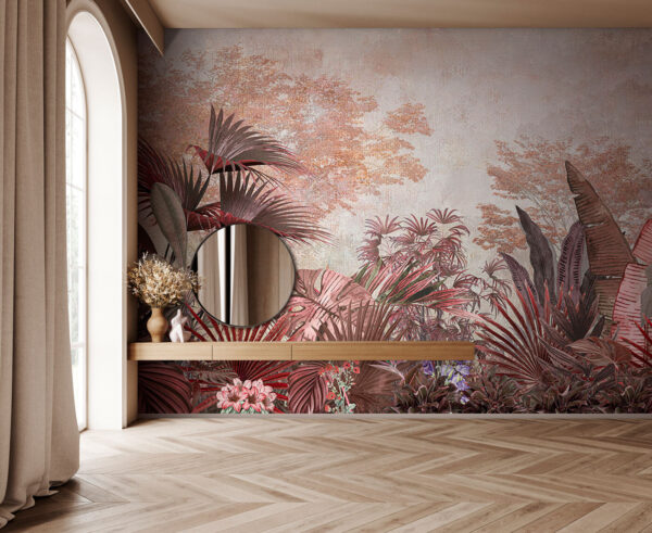 Tropical foliage with muted colors Wall murals Tropical foliage with muted colors