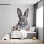 Wall murals Adorable bunny with soft fur