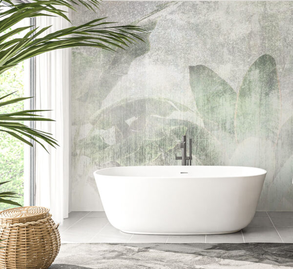 Textured leaves in soft focus art Wall murals Textured leaves in soft focus art