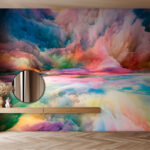 Wall murals Colorful cloud formation in the sky