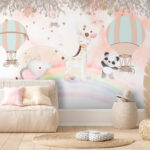 Wall murals Hot air balloon in the sky