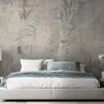 Wall murals Abstract botanical texture with leaves.