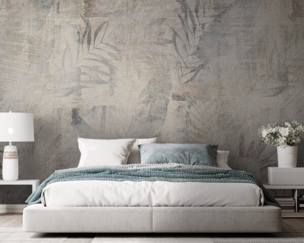 Abstract botanical texture with leaves. Wall murals Abstract botanical texture with leaves.