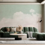 Wall murals White cloud in the sky
