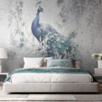 Wall murals Painting of a peacock