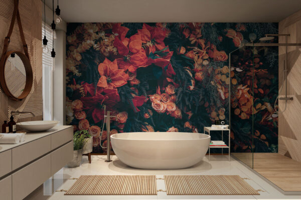Vibrant autumn blooms in full display Wall murals Vibrant autumn blooms in full display