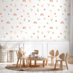 Wall murals Whimsical nature pattern with rainbows.