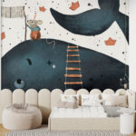Wall murals Silhouette of a jet