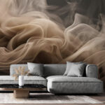 Wall murals Flowing wisps of smoke in air.