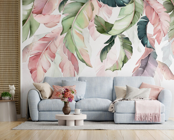 Colorful leaves forming elegant canopy Wall murals Colorful leaves forming elegant canopy