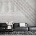 Wall murals Grey and white striped pattern