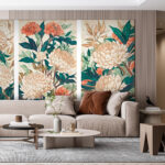 Wall murals Elegant floral arrangement with vibrant hues.