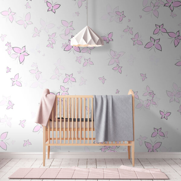Wall murals Group of butterflies on a white background Wall murals Group of butterflies on a white background