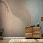 Wall murals Abstract pastel wave pattern.