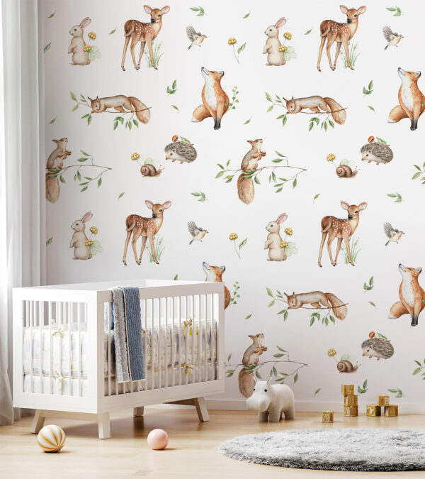 Hedgehog with a mushroom on its back Wall murals Hedgehog with a mushroom on its back