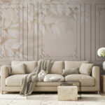 Wall murals White door with a black border