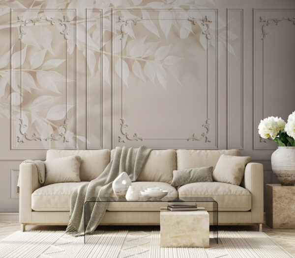 White door with a black border Wall murals White door with a black border