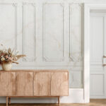 Wall murals Elegant white marble wall detailing