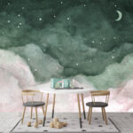Wall mural Crescent moon in the sky
