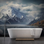 Wall murals Body of water with clouds