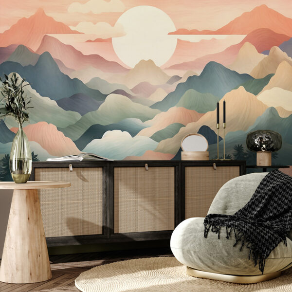 White circle in the sky Wall murals White circle in the sky